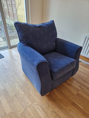 Photo of free Blue fabric armchair (Ongar, Dublin)