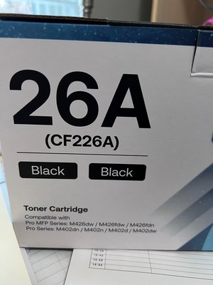 Photo of free Toner cartridge fits HP26A (Rockville, Md)