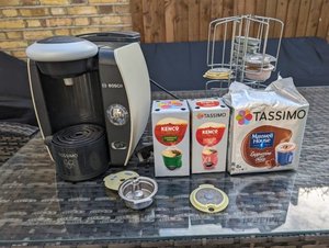 Photo of free Bosch Tassimo coffee machine plus coffee pods and rack (Wimbledon SW19)