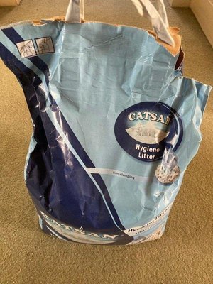 Photo of free Opened 20L Catsan cat litter bag (Wimborne town centre)
