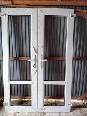 Photo of free 1 pair of white UPVC conservatory doors (Hingham NR9)
