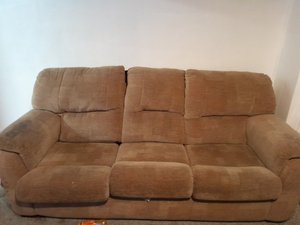 Photo of free 3 seater sofa and armchair (Lepton HD8)