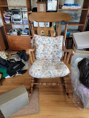Photo of free Rocking chair with cushions (North Lombard)