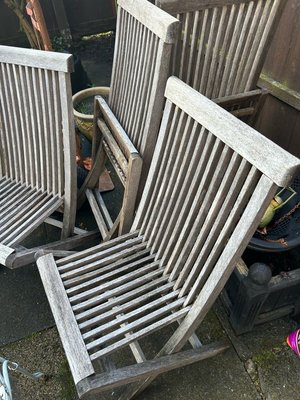 Photo of free Teak foldable garden chairs (WA4)