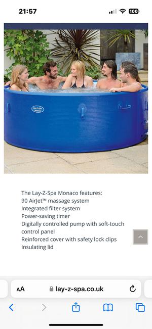 Photo of free Lay-a-spa Monaco Hot Tub (Kippax LS25)