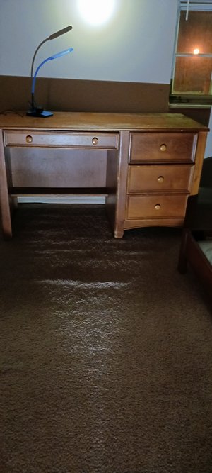 Photo of free Full sized loft bed w/ desk-matches (Austintown, Oh)