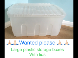 Photo of Large plastic storage boxes & lids (Cranwell)