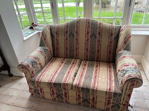 Photo of free 2 seater sofa. High back GC (Great Alne B49)