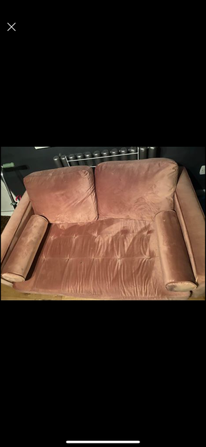 Photo of free Pink velvet sofa (SG14)