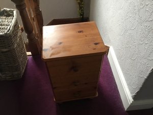 Photo of free Small pine bedside 3 draw chest (Chester)