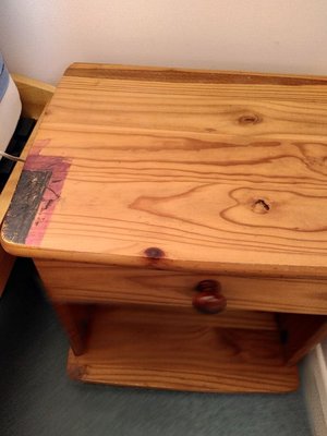 Photo of free Pine bedside cabinet 20" (Watchet TA23)