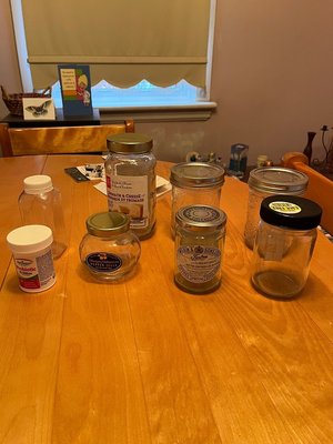 Photo of free Glass jars and plastic containers (Hintonburg)