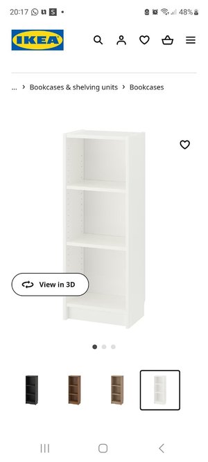 Photo of White bookcase/unit (Saint Davids Ward EX1)