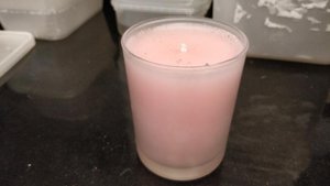 Photo of free Pink candle in a glass (Poets MK40)
