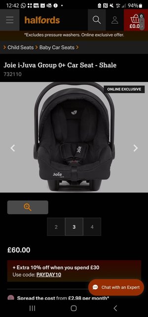 Photo of free Car seat from birth to 6mths (Arlesey)