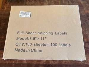 Photo of free Full sheet/ LARGE Shipping Labels (bethesda, MD)