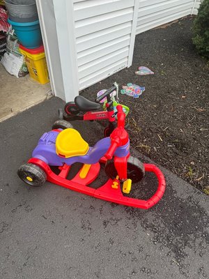 Photo of free Two toddler tricycles and helmet (Wolftrap)
