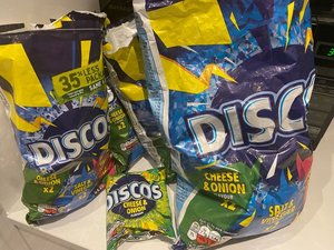 Photo of free Discos Cheese and Onion Crisps x28 (NW10)
