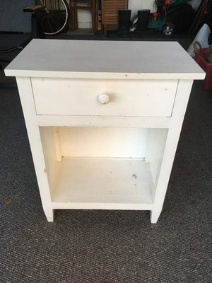 Photo of free White bedside cabinet (Barrow nr Whalley BB7)