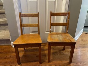 Photo of free Kids wooden chairs – pair (Riverside/Hunt Club)