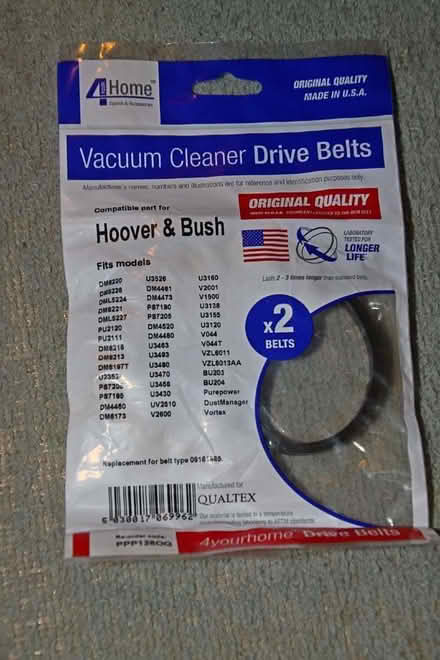Photo of free 2 Vacuum Cleaner Drive Belts - compatibility in photos (Knightsfield AL8) #1