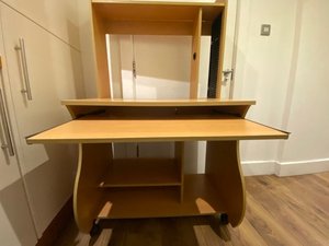 Photo of free Computer desk with shelving (AB15)
