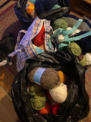 Photo of free Three bin bags of wool (BT14)
