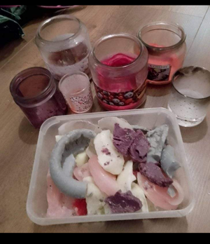 Photo of free Used candle wax and jars (Chatham central)