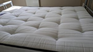 Photo of free Double bed AND Ortho mattress (Grange Farm MK8)