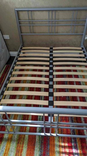Photo of free Double bed AND Ortho mattress (Grange Farm MK8)