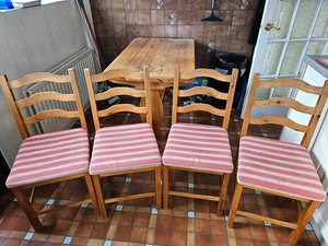 Photo of free Wooden dining table and chairs (Alder Hills Poole BH12)