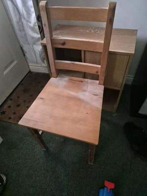 Photo of free Wooden chair (Chard)