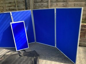 Photo of free Blue folding display / exhibition panels x 6 (Hastings TN35)