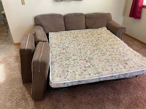 Photo of free Couch with fold-out bed (Central Parker, Clarke Farms.)