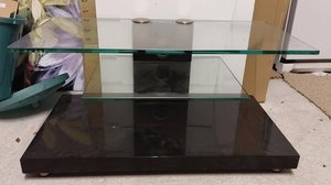 Photo of free TV stand - clear & black glass (BT6)