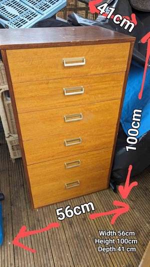 Photo of free Sturdy wooden Drawer unit. (Roehampton SW15)