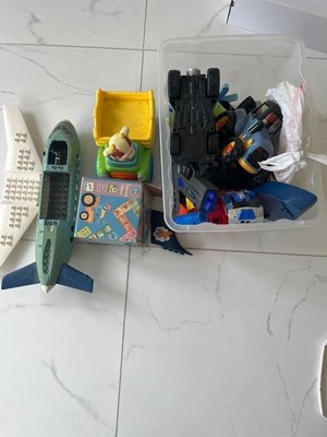 Photo of free Assorted box of mainly vehicular toys (Kingston Vale SW15)
