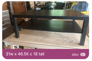 Photo of free Low black table (Oakland)