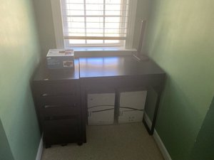 Photo of free small black wood desk (23060)