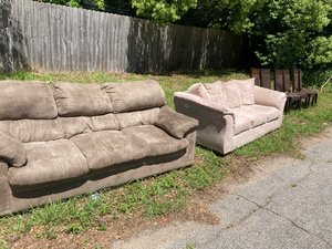 Photo of free Curb alert: dining chairs, 2 sofas (Midtown West/Levy Park)