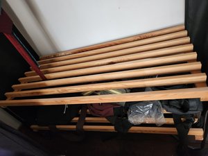 Photo of free Ikea Bödo fabric and wood wardrobe (SE2)