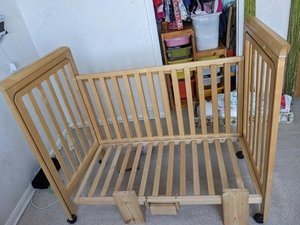 Photo of free Cot bed with one side slide open (Orpington)