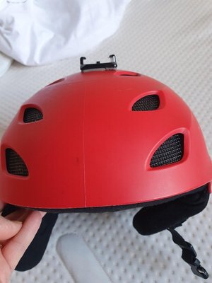 Photo of free red no fear skiing helmet size small (AB32)