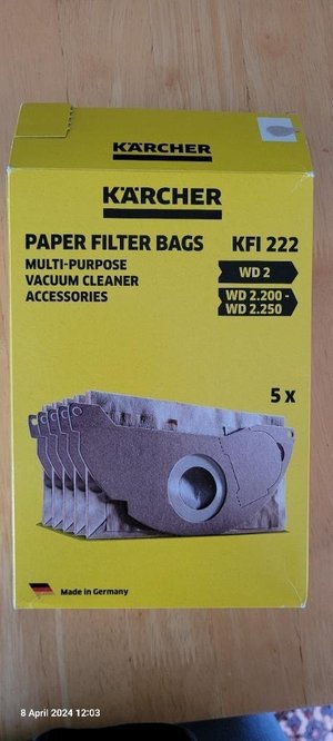 Photo of free Karcher Vacuum Cleaner Filter Bags KFI 222 (Swallownest S26)