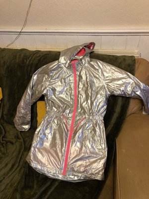 Photo of free Girls age 12 shiny silver lightweight coat (Stenalees PL26)