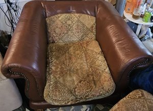 Photo of free Brown leather armchair (Llanbrynmair SY19)