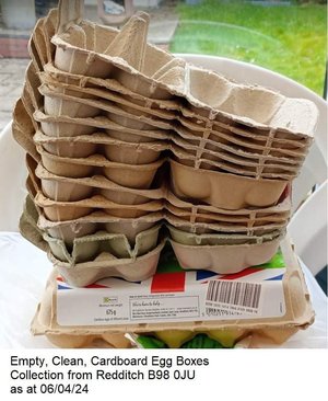 Photo of free Empty Cardboard Egg Boxes (Winyates West B98)