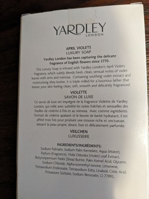 Photo of free 3x Yardley soaps - April Violets scent (Kirkstall LS5)