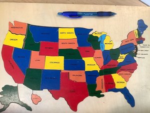 Photo of free Wooden puzzle of the USA (Northwest Seattle, phinney)