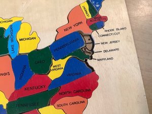 Photo of free Wooden puzzle of the USA (Northwest Seattle, phinney)